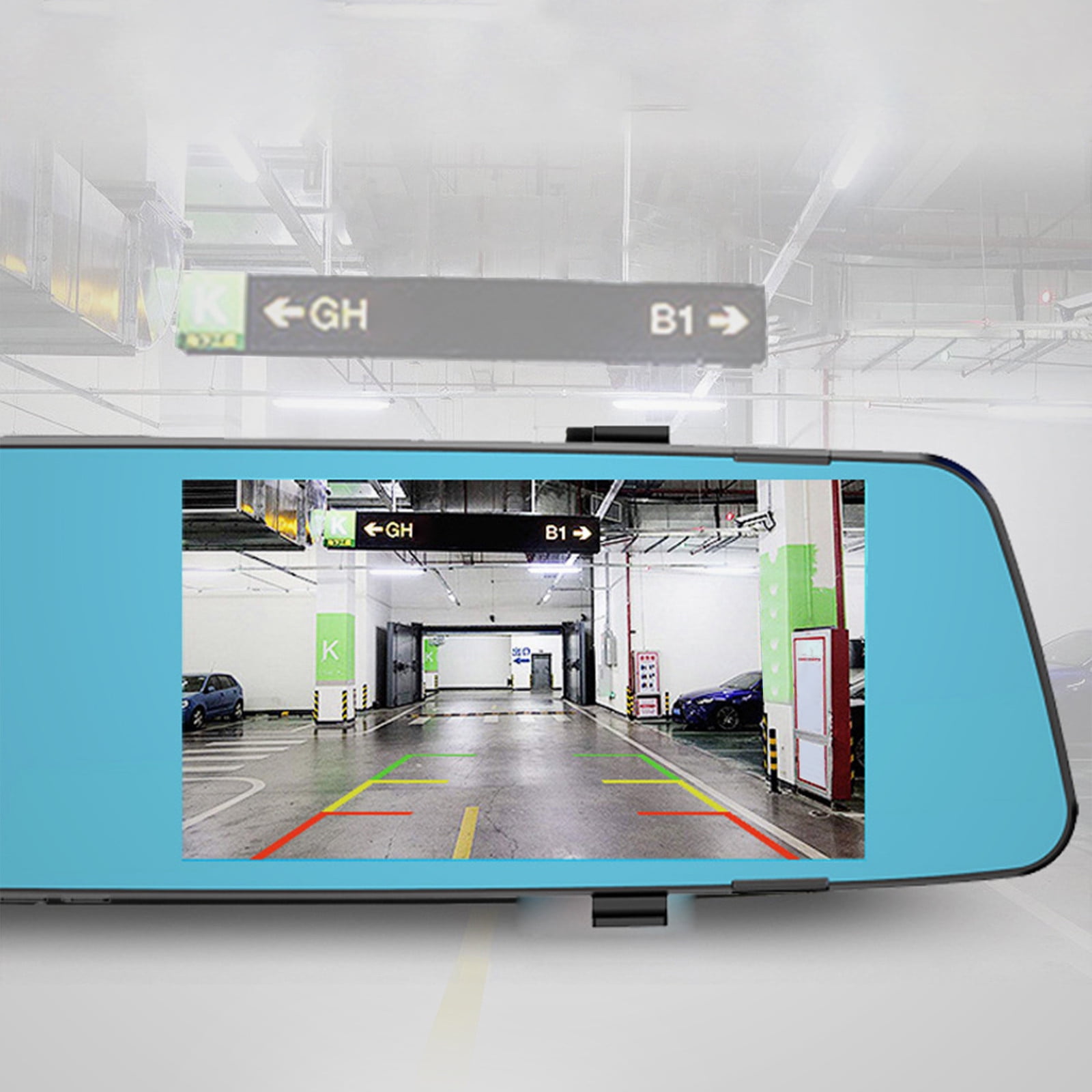 Tepsmf New 4.5inch Rearview Mirror Dash Cam Highdefinition 1080P