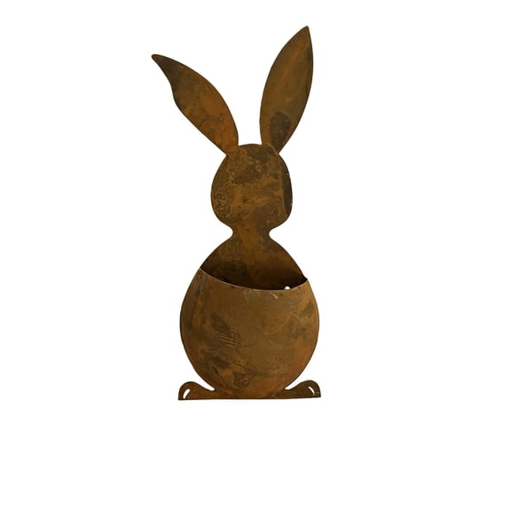 Tepsmf Outdoor Rabbit Shaped Wall Planter, Imitation Flower Pot, Home Decorative Hanging Mount Decor for Patio Garden Fence
