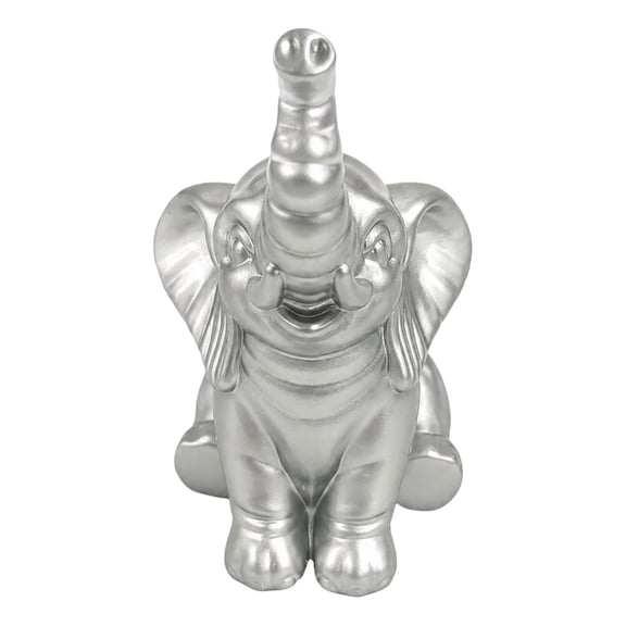 Tepsmf A Pair Of Elephant Statue Resin Figurines Home Decor for Office Bookshelf Shelf Elefantes Decorativos para Sala Elephants Loving Gifts for Couples Women (Silver)