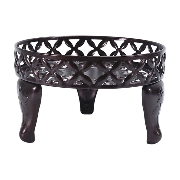 Tepsmf Plant Stand, 9.84 Inch Tall Metal Potted Holder Rack,Indoor Outdoor Multiple Flower Pot Shelf Rustproof Iron Garden Container for Garden Patio Living Room Corner Balcony, Black