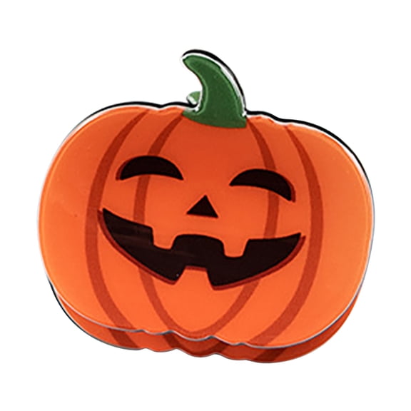 Tepsmf Pumpkin Acrylic Hair Claw, Women Hair Accessory, Styling Clip for Party Gathering Daily Wear and Festive Ornament Decoration