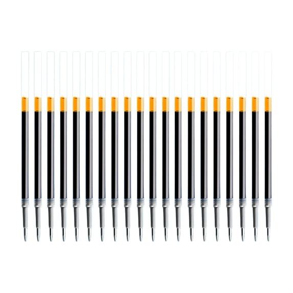 Tepsmf Push Button Gel Pen Refill 0.5mm Retractable Ink Pen Replacement Black Red Spring Clicker 20 Pack Smooth Writing 40ml