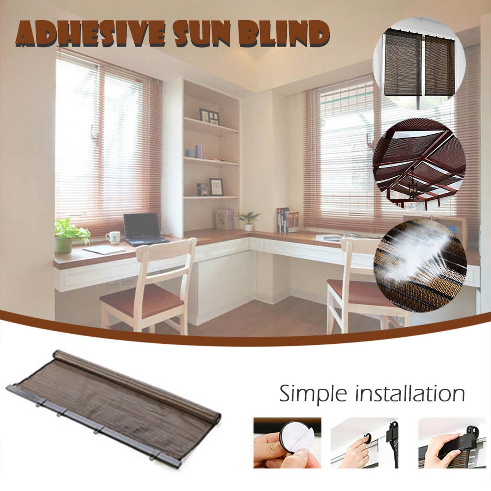 Tepsmf Selfadhesive Blinds for Bedroom Living Room Home Decorations, Balcony Decoration