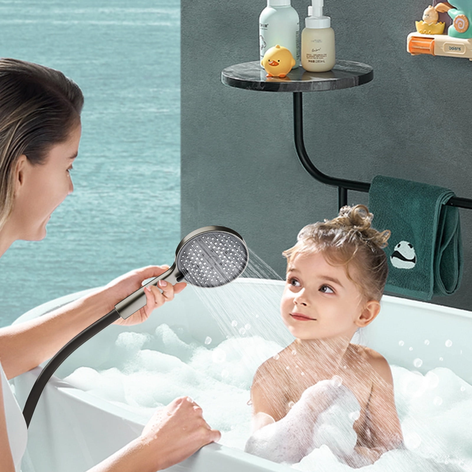 Tepsmf Shower HighPressure Handheld Showerhead Hard Water High