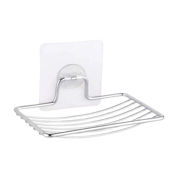 Tepsmf Shower Wall Soap Dish Holder, Wall Mounted Draining Soap Razor Saver for Bathroom Tile, Rustproof Stainless Steel Soap Sponge Holder for Bathroom & Kitchen.