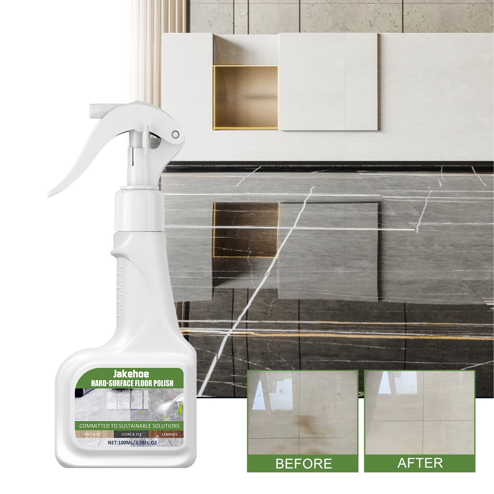 Tepsmf Stone Tile Polishing Agent Kitchen Countertop Bathroom Toilet Floor Tile Polishing ...