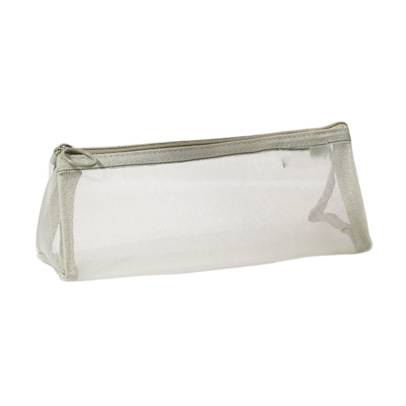Tepsmf Transparent Mesh Pencil Case Mesh Makeup Brush Bag, Pouch Portable Mesh Cosmetic Bags with Zipper Versatile Small Meshes Zipper Pouch for Travel Office Home Accessories