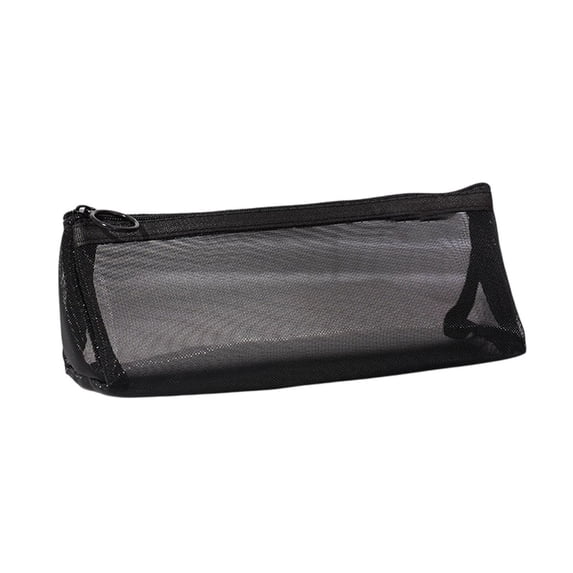 Tepsmf Transparent Mesh Pencil Case Mesh Makeup Brush Bag, Pouch Portable Mesh Cosmetic Bags with Zipper Versatile Small Meshes Zipper Pouch for Travel Office Home Accessories