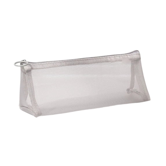 Tepsmf Transparent Mesh Pencil Case Mesh Makeup Brush Bag, Pouch Portable Mesh Cosmetic Bags with Zipper Versatile Small Meshes Zipper Pouch for Travel Office Home Accessories