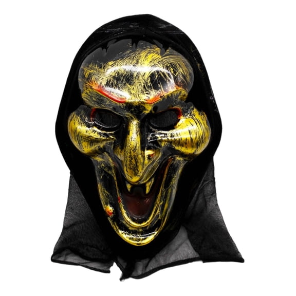Tepsmf Vintage Style Witch Mask Halloween Horror Latex Face Cover for Scary Costume Cosplay Party Prop Decoration