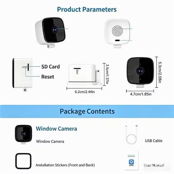Tepsmf Wireless HD Mini Card Camera Indoor Outdoor Car Monitoring Camera Home Security Camera Pet Camera For Fish Tank Window Use