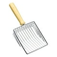thumbnail image 1 of TepsmfMetal Cats Litter Scoop, Cats Litter Scoopers, Stainless Steel Sand Substrate Shovel Fine Mesh Scoop, Non-Stick Deep Fast Sifting Litter Scoop, Litter Cleaner Scoop, 1 of 4
