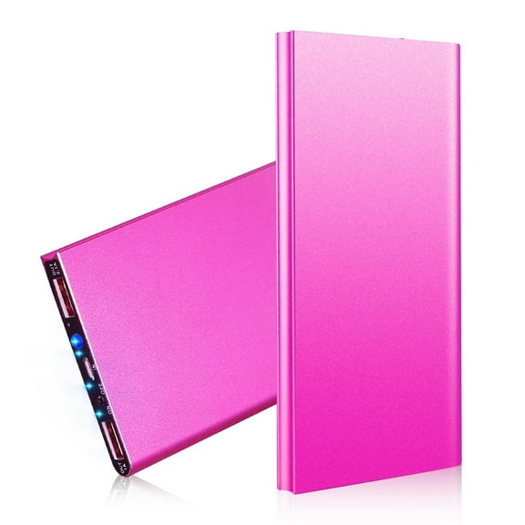 TeqHome 20000mAh Power Bank Portable Charger with Dual USB Ports Battery Pack for Phone Tablet Pink