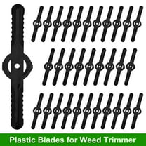 TeqHome 32Pcs Plastic Blades Replacement for Cordless Weed Trimmer Plastic Blades for Weed Cutter Plastic Blades Accessories Black