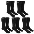 thumbnail image 1 of TeqHome 5 Pairs Electric Heated Socks Unisex Long Cotton Socks Rechargeable Heated Socks Battery Operated Socks for Adult Black, 1 of 12