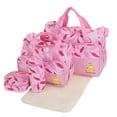 thumbnail image 1 of TeqHome 5Pcs Portable Baby Diaper Bag Tote Durable with Diaper Pad Food Bottle Bag for Mom Dad Travel Daycare Pink, 1 of 16