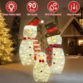 thumbnail image 1 of TeqHome 2.5ft 3-Piece 2D Lighted Christmas Snowman Decorations 8 Lighting Modes IP44 Waterproof Outdoor Yard Decor Christmas Decoration USB Plug, 1 of 9