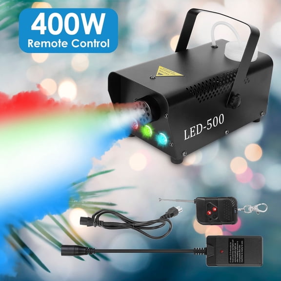 TeqHome 400W Iron RGB LED Fog Machine 3000CFM Smoke Machine with Wireless Control for Party Club Stage Halloween Occasions