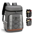 thumbnail image 1 of TeqHome Cooler Backpack Insulated Leak Proof 36 Cans Large Capacity Cooler Backpack Portable for Camping Hiking Picnic Grey, 1 of 11
