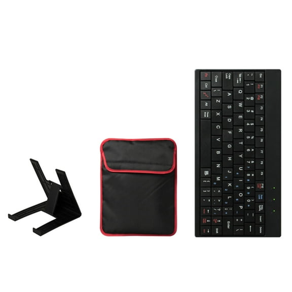 TeqHome Tablet PC Sleeve Bag Case Stand For Tablet Under 10in, w/ USB Mini Keyboard Two Layer Pockets, Super Soft and Lightweight