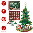 thumbnail image 1 of TeqHome Christmas Advent Calendar 2025 Christmas Tree Building Blocks Toys with LED Light Christmas Gifts for Kids Adult, 1 of 11