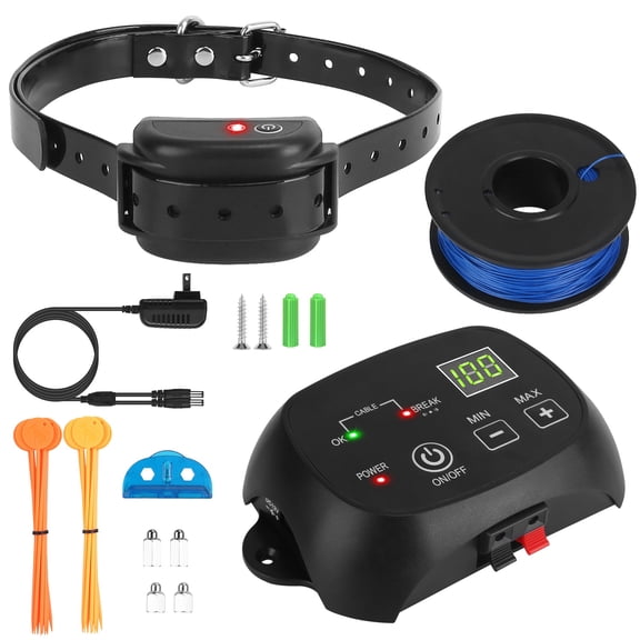 TeqHome Underground Dog Fence System with 100 Adjustable Levels IPX7 Waterproof Rechargeable 1 Receiver for All-Sizes Dog Covers up to 0.75 Acre