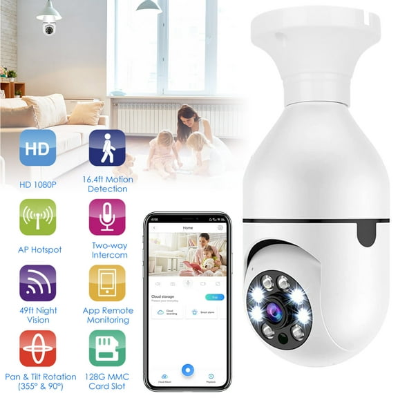 TeqHome WiFi Camera 1080P HD Outdoor Night Vision APP Control Waterproof Security Dome Camera Digital Zoom Audio Surveillance Camera