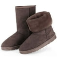 thumbnail image 1 of TeqHome Winter Boots for Women Waterproof Snow Boots with Warm Lining Chocolate Artificial Suede Mid-Calf Boots for Women - 10, 1 of 8