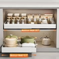 thumbnail image 1 of Teqhome 1 Pack Pull Out Cabinet Organizer (12.2''-20.5'') Expandable Pull Out Drawers for Cabinets Slide Out Cabinet Organizers with Adhesive Tapes White, 1 of 12