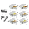 thumbnail image 1 of Teqhome 36Pcs Disposable Chafing Dish Buffet Set Food Warmers for Parties Catering Supplies Buffet Display Half Size Single Pan Warming Trays, 1 of 10