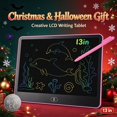 thumbnail image 1 of Teqhome Colorful LCD Writing Tablet for Kids 13 Inch Reusable Doodle Board with Stylus Erasable Toddler Drawing Pad Birthday Gift for Girls Boys Pink, 1 of 14
