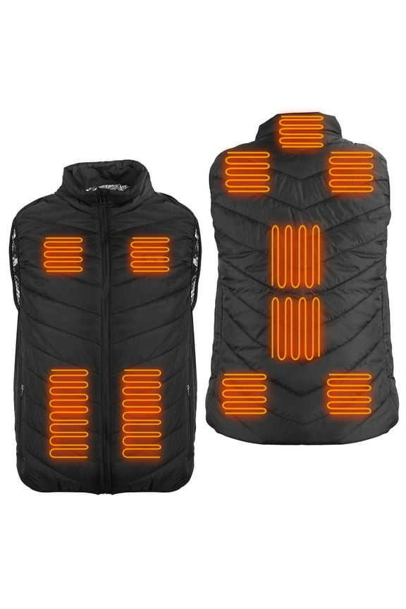 Teqhome Heated Vest Heated Clothing For Men Women Lightweight USB Electric Heated Jacket with 3 Heating Levels 11 Heating Zones Outdoor Fishing Hunting Waistcoat Hiking Vest(3XL)