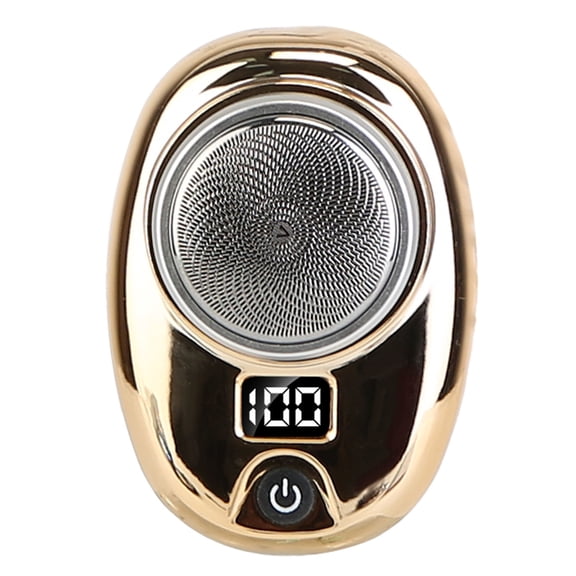 Teqhome Type-C Rechargeable Electric Razor for Men Portable Electric Shaver Mini Men's Beard Trimmer for Home Office Travel Ideal Gift for Him Gold