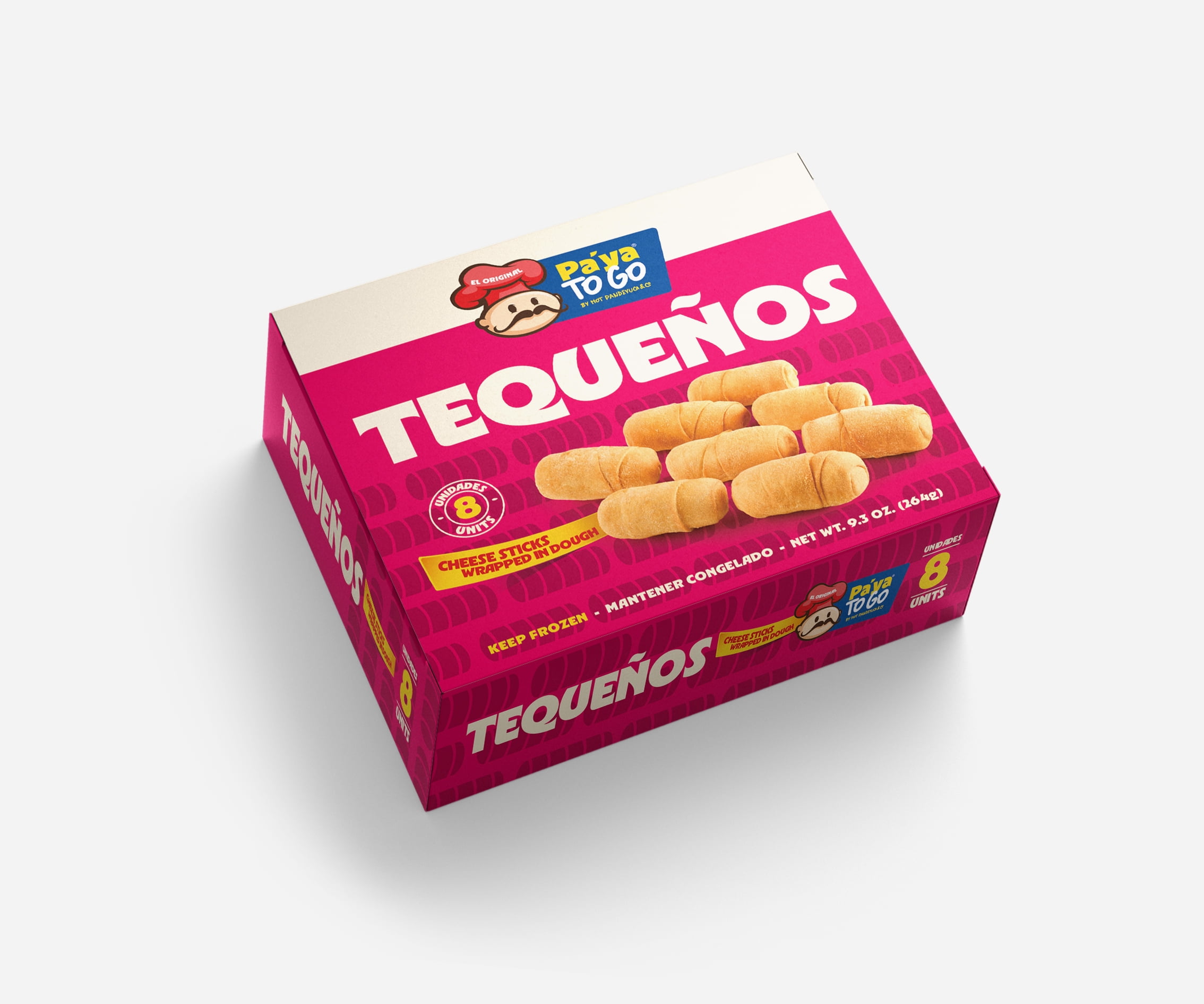 TekeYuca Pre-cooked Yuca Dough Tequenos - Gluten-Free White Cheese Snacks, 60ct