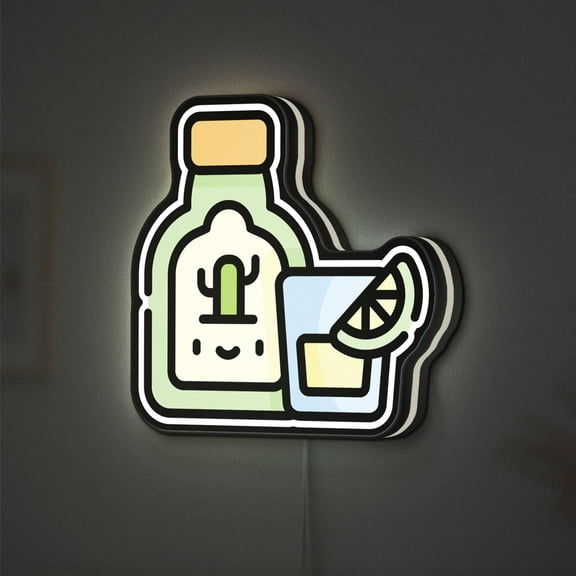 Tequila 3D Novelty Light Box, Vibrant Outdoor Decor for Party Spaces and Festival Ambience (Height 8 inch, 20cm)