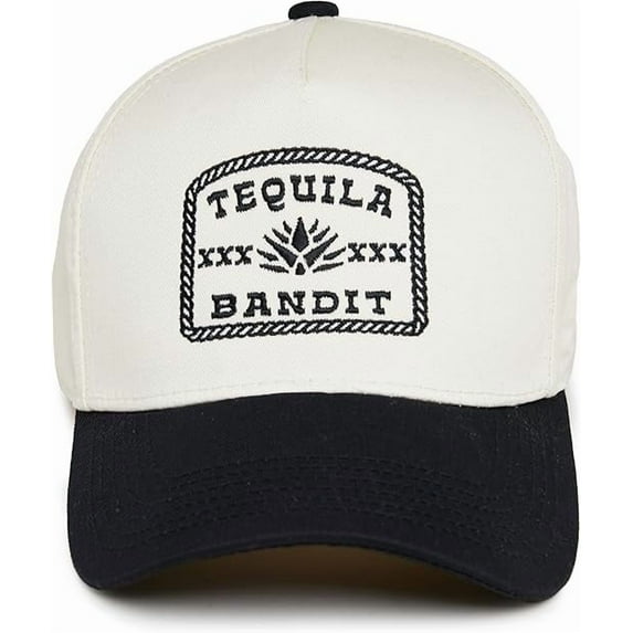 Tequila Bandit Hat, Embroidered Trucker Cap for Women, Funny Agave Patch Design, Western-Inspired Party Hat, Country Festival or Bar Night Outfit