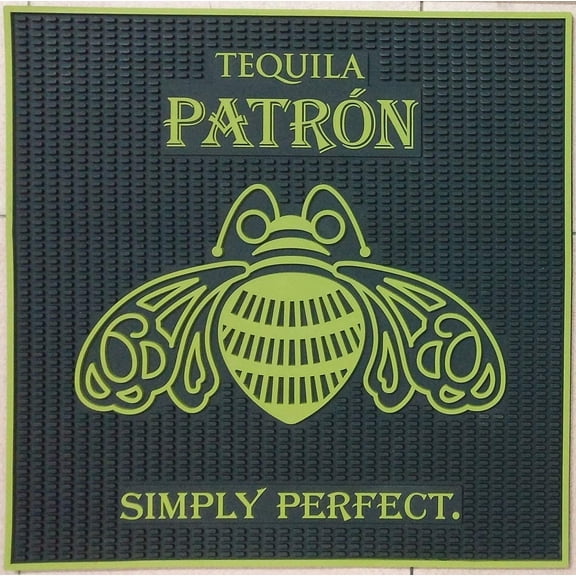 Tequila Bar Mat Professional XL Spill Mat Wait Station Drip Mat 17x17 Rubber Coaster
