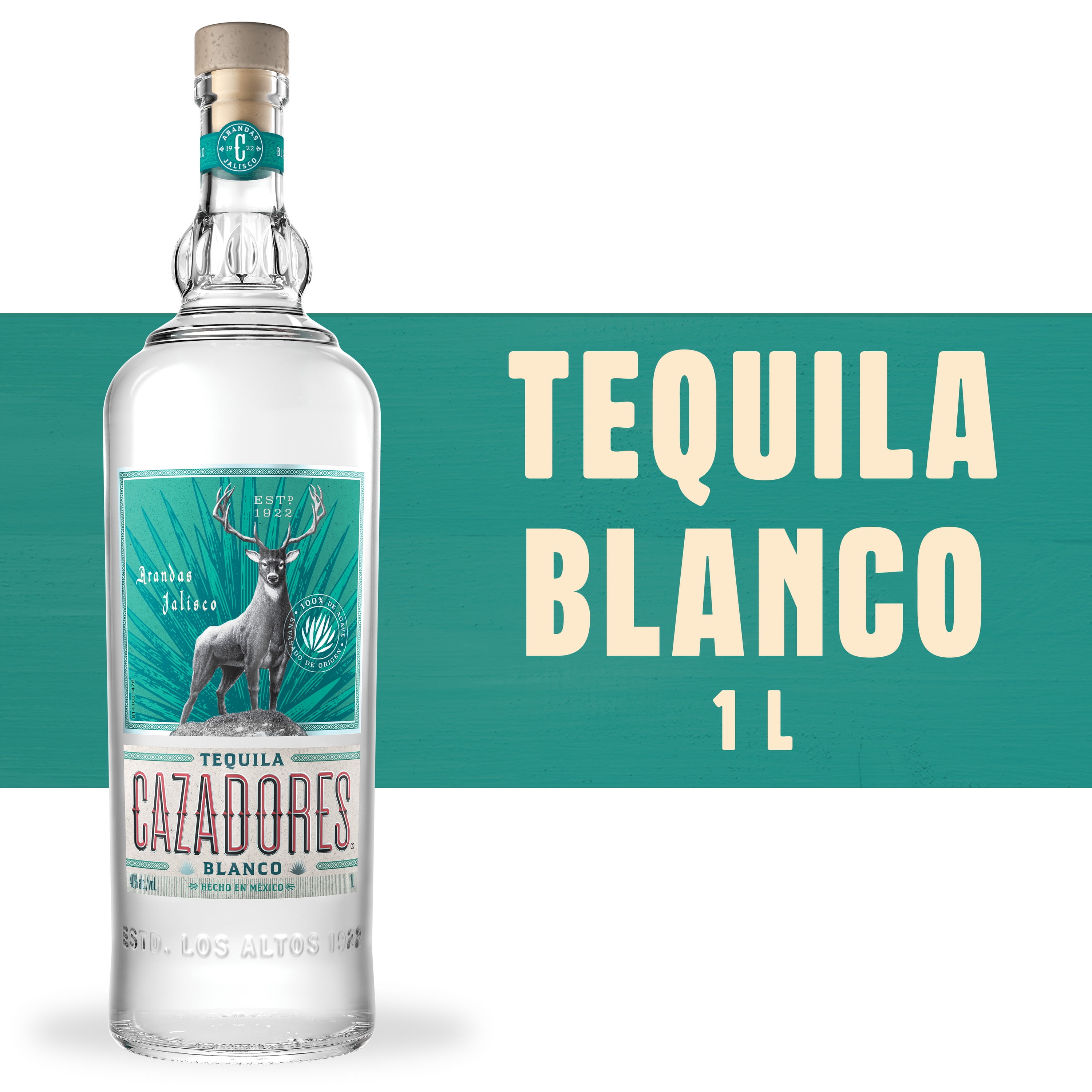 Tequila CAZADORES Blanco - 1 L Bottle - Walmart.com
