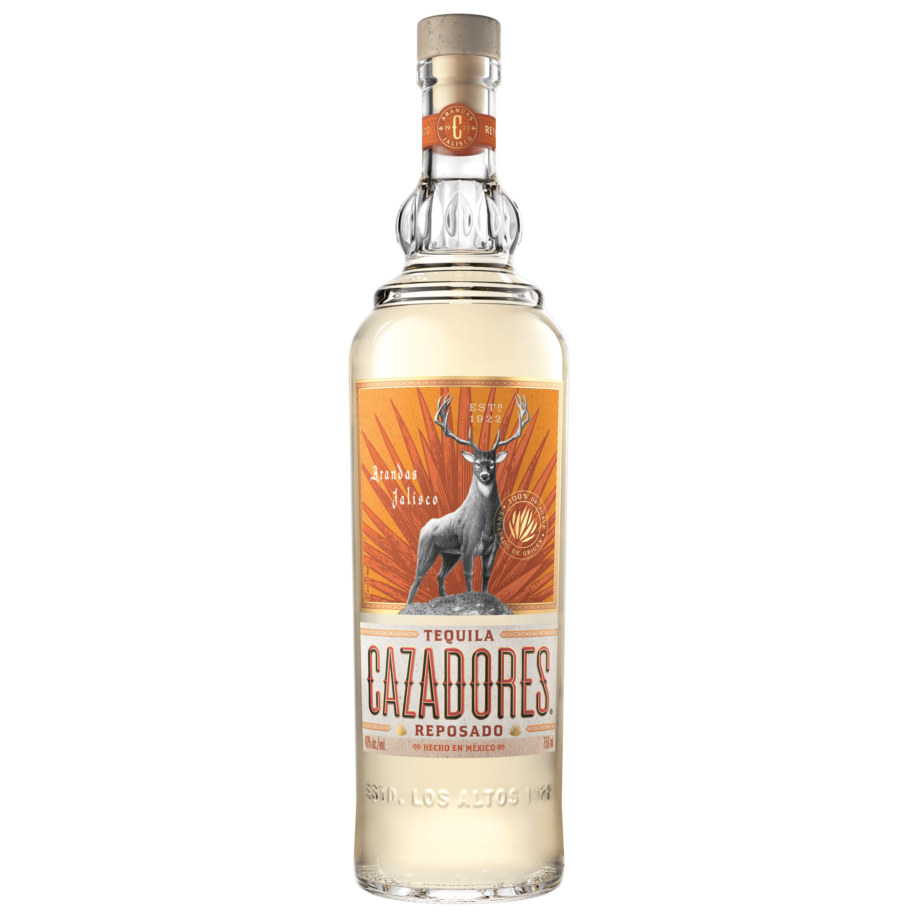 Tequila CAZADORES Reposado 750ml Bottle, 40 ABV