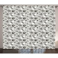 thumbnail image 1 of Tequila Curtains 2 Panels Set, Hand Drawn Repetitive Simplistic Pattern with Alcoholic Drink Bottles, Window Drapes for Living Room Bedroom, 108"W X 108"L,Pale Grey Brown White, by Ambesonne, 1 of 3