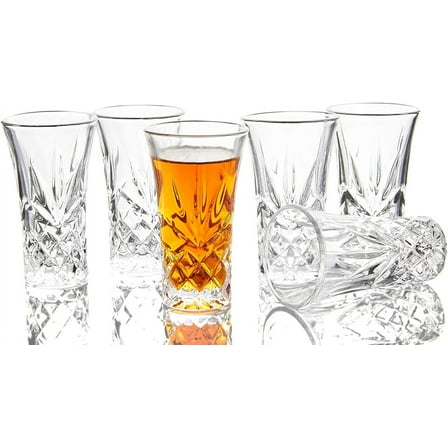 Tequila Glasses Heavy Base Shot Glass Cordial Glasses 2 OZ (Set of 6)