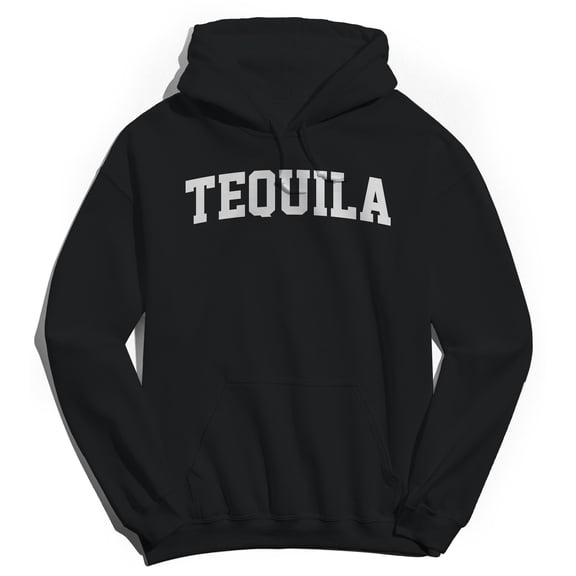 Tequila Graphic Black Men's Cotton Pullover Hoodie