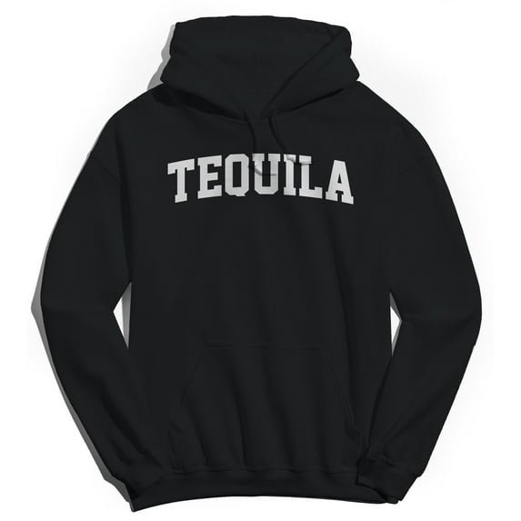 Tequila Graphic Black Men's Cotton Pullover Hoodie