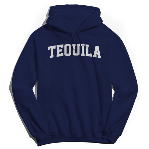Tequila Graphic Navy Men's Cotton Pullover Hoodie