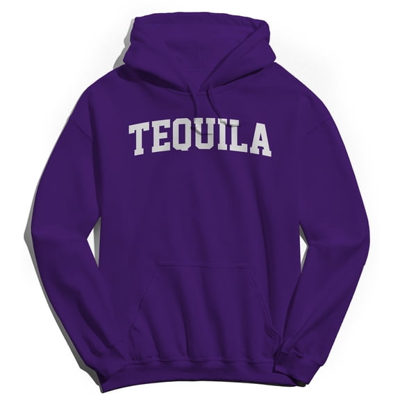 Tequila Graphic Purple Men's Cotton Pullover Hoodie