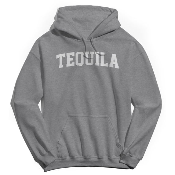 Tequila Graphic Sport Grey Men's Cotton Pullover Hoodie