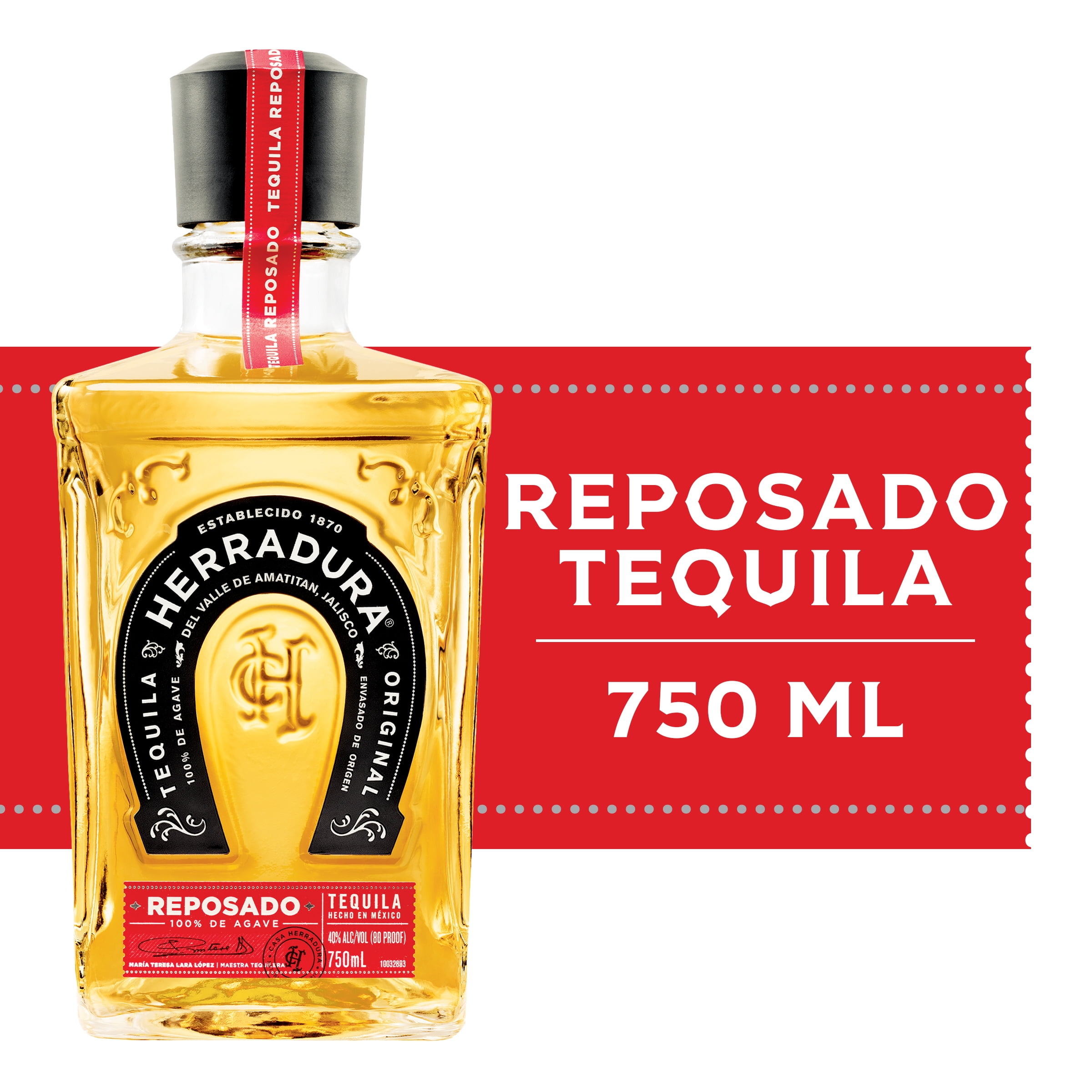 Herradura Anejo Tequila – 750 ML, 80 Proof, Aged 25 Months, Amber Color, Spicy & Smooth Taste