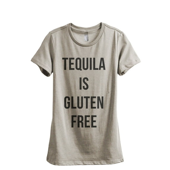 Tequila Is Gluten Free Women's Fashion Relaxed T-Shirt Tee Heather Tan Medium