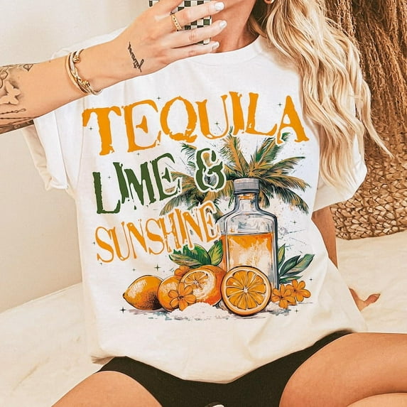 Tequila Lime & Sunshine - Funny Summer shirt, Summer shirt, gift shirt, comfort color, cute shirt