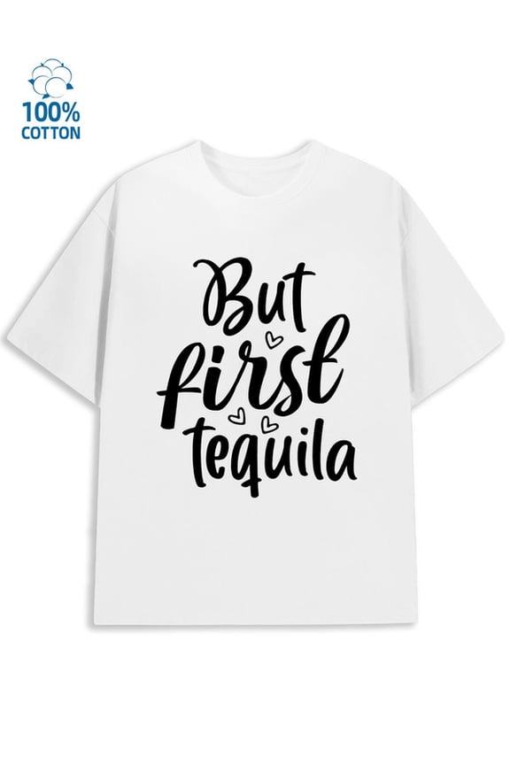 Tequila Love Tee men funny humor 180G 100% Cotton white funny humor vintage Retro Unisex Shirt Graphic tshirts Retro Unisex Shirt Short Sleeve tshirts Basic Unisex Shirt Short Sleeve tshirts